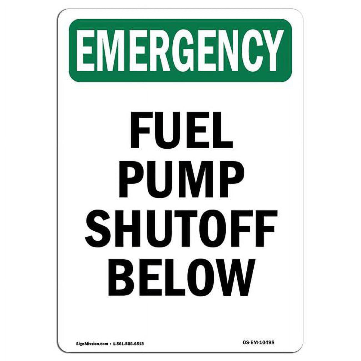 OSHA Emergency Sign N22053