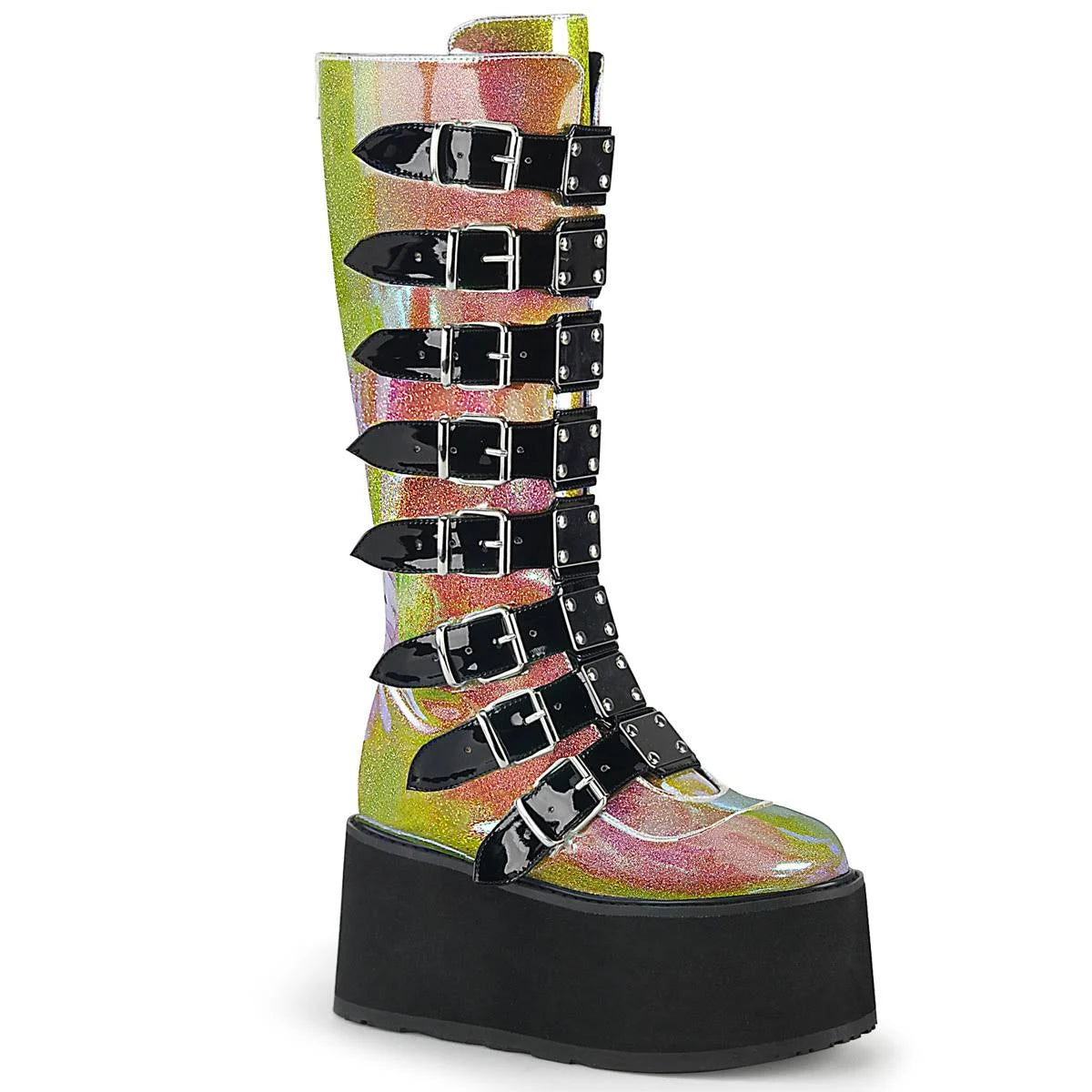 White Vegan Leather Boots F7531