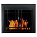 Black Fireplace Glass Firescreen Doors R60754