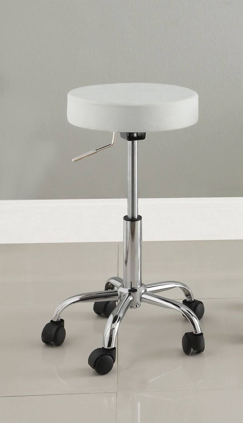 White Leatherette Bar Stool X854230