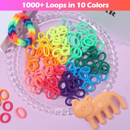 Bracelet Making Kit with 1000+ Elastic Cloth Rubber Bands R613