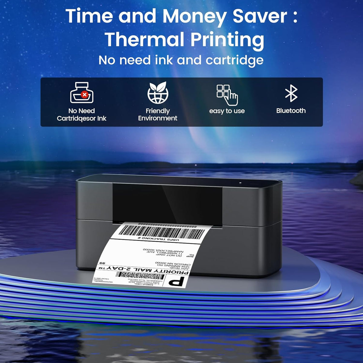 Bluetooth Thermal Label Printer 4x6 K3830