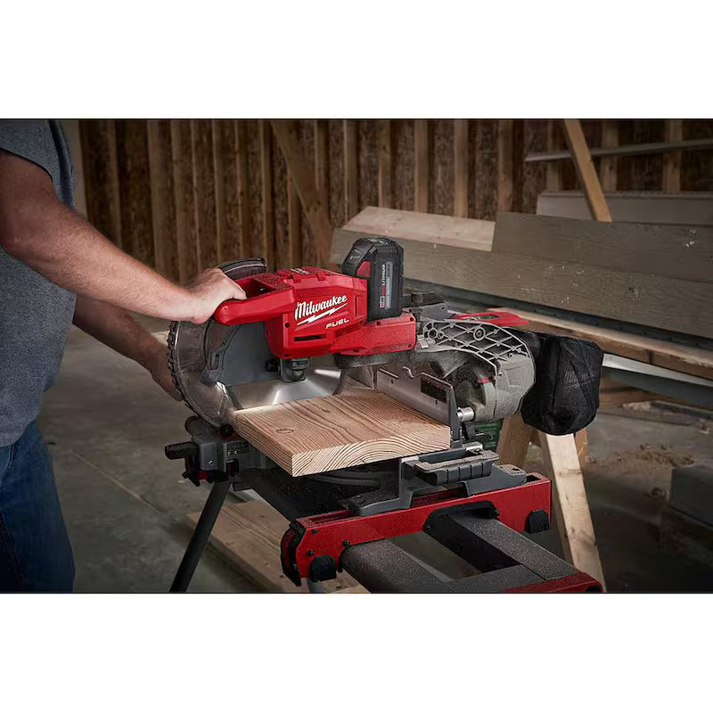 18V Cordless Dual Bevel Sliding Compound Miter Saw Kit with 8.0 Ah Batteries D204