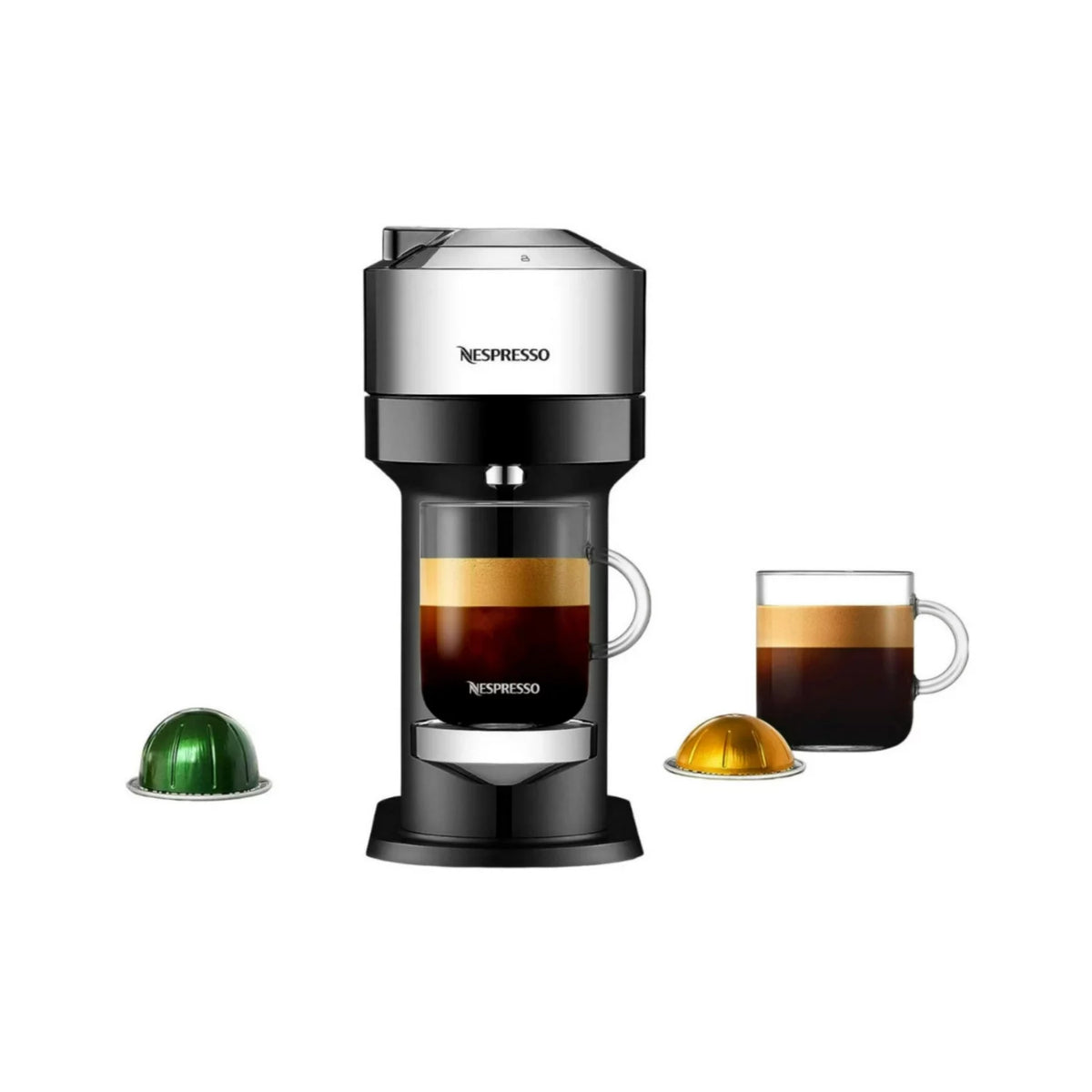 Compact Coffee and Espresso Machine (Pure Chrome) with Sample Pack S178972