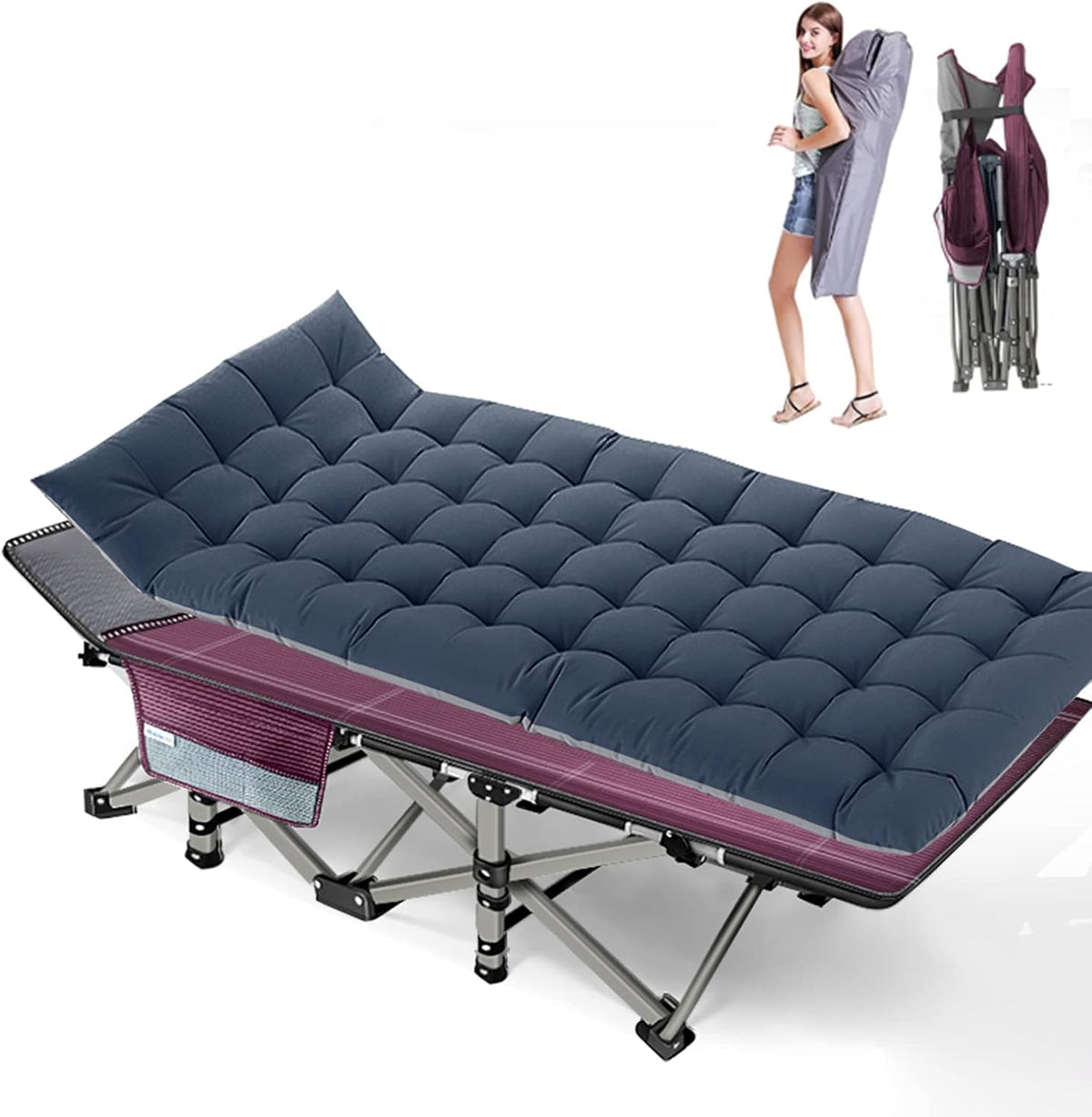 Folding Camping Cot with Carry Bag K894342