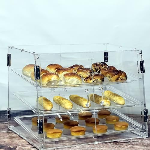 Clear Acrylic 3 Tiers Bakery Display Case M13338