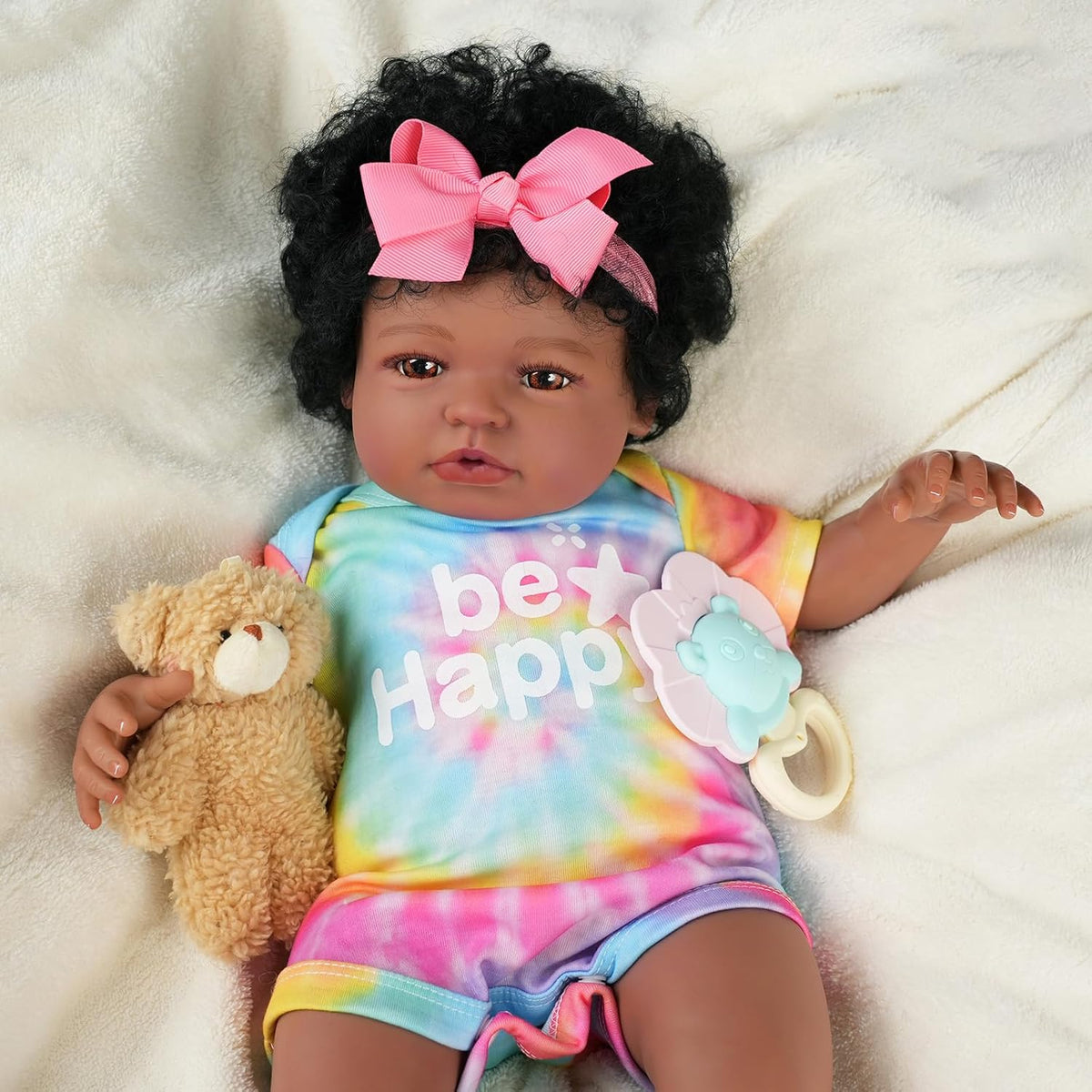 20 Inch Cloth Body Brown Eyes Reborn Baby Doll E328