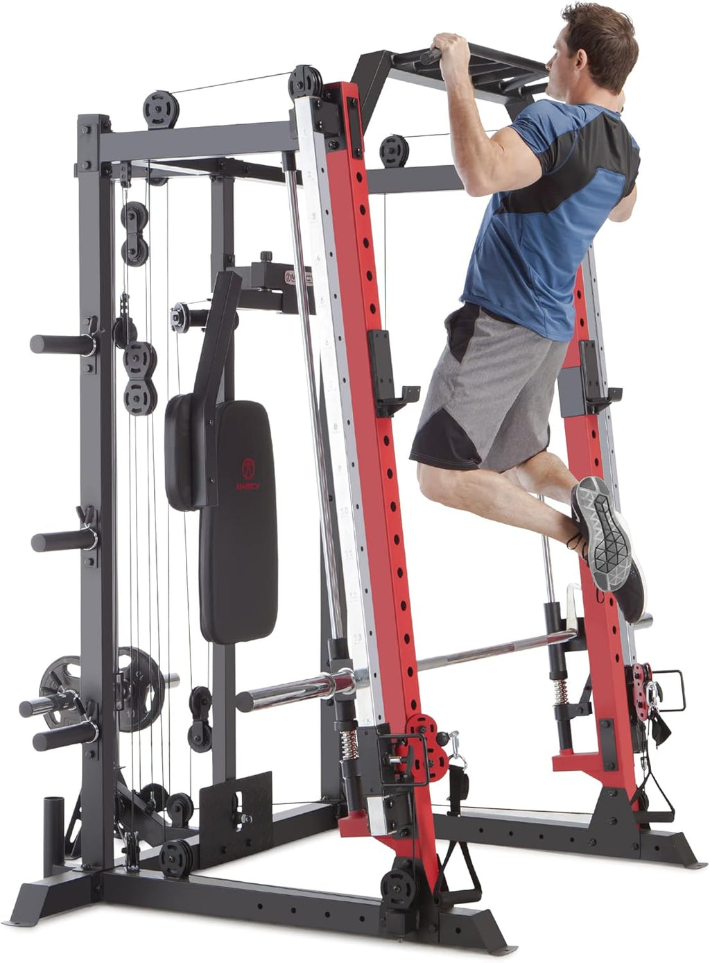 Red Multifunction Home Gym Rack T56206