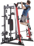 Red Multifunction Home Gym Rack T56206