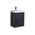 24 in. Free Standing Black Bathroom Vanity Y5099