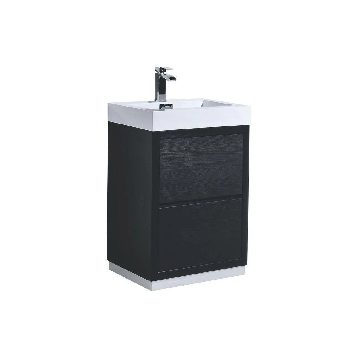 24 in. Free Standing Black Bathroom Vanity Y5099