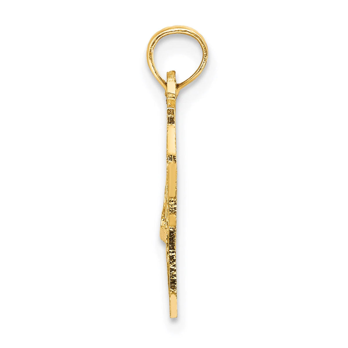 14K Yellow Gold New York State Pendant Charm Necklace 16'' S3194