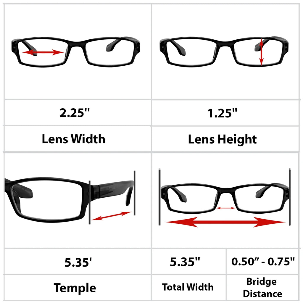 4 Pack Reading Glasses +4.00 P44745