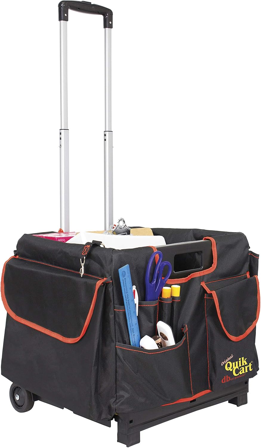 Black Heavy Duty Collapsible Utility Cart with Seat K85999