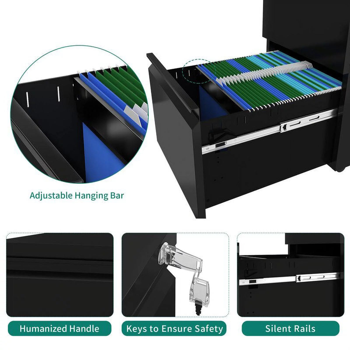 2-Drawer Locking Steel File Cabinet P63279