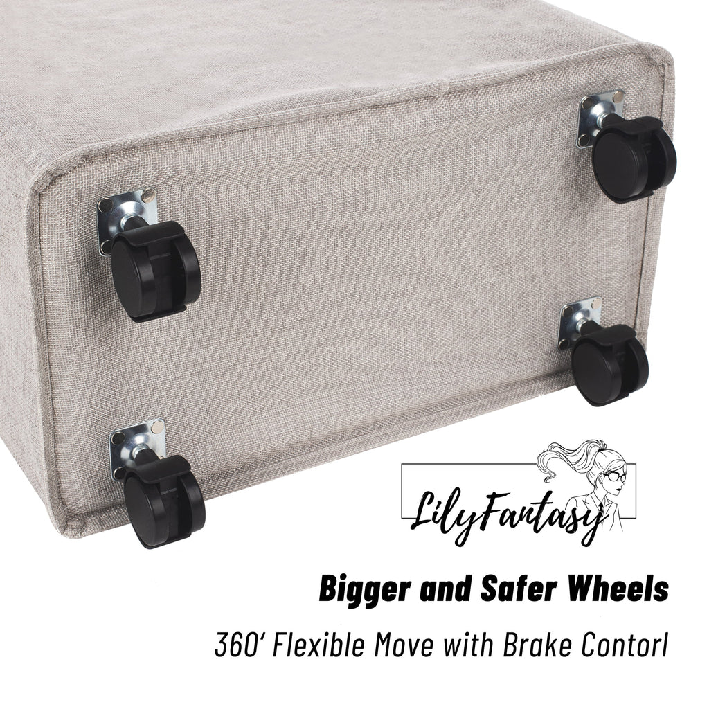 X-Large Slim Collapsible Laundry Basket with Wheels K327921