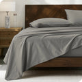 Organic Cotton Percale Sheet Set King Light Gray M844606