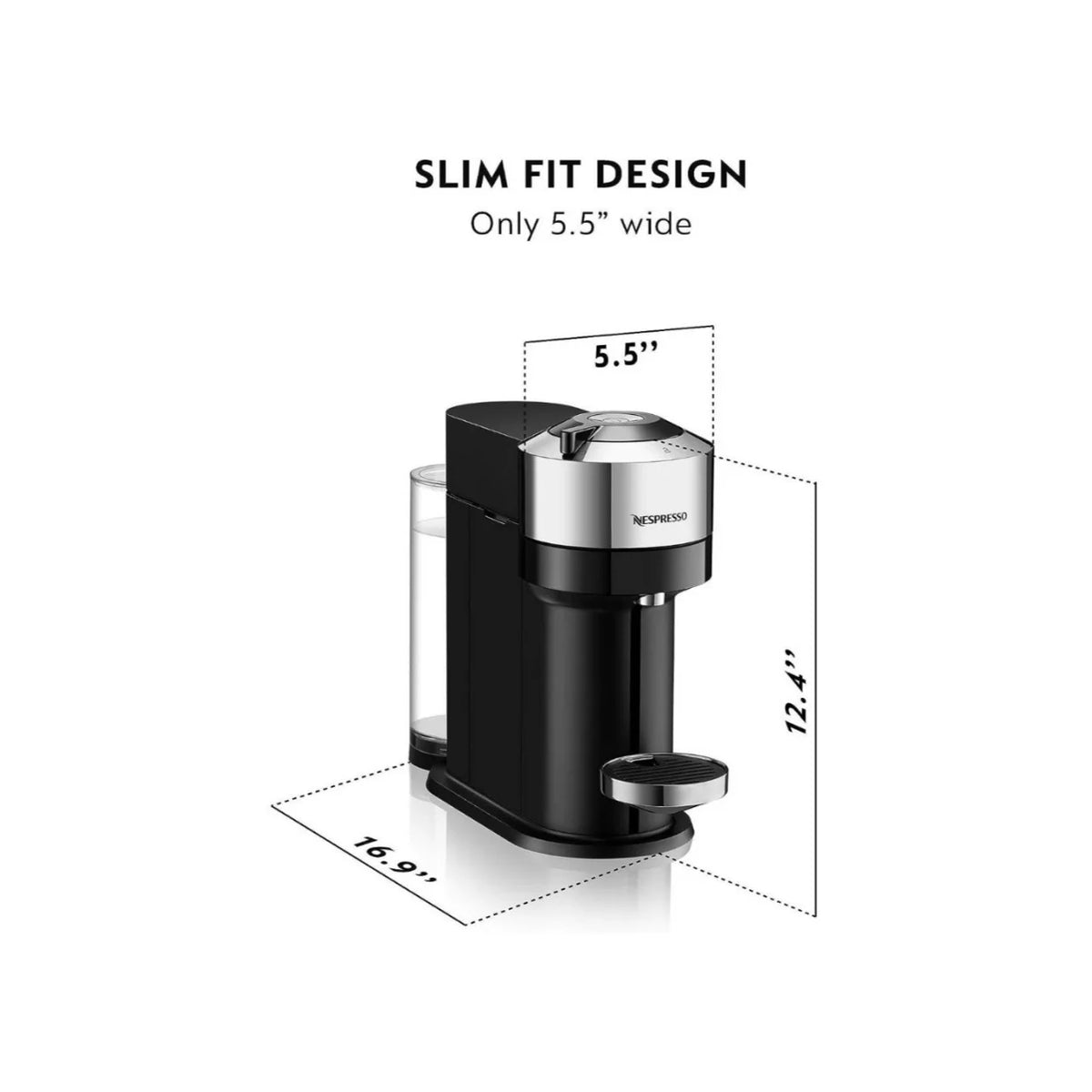 Compact Coffee and Espresso Machine (Pure Chrome) with Sample Pack S178972