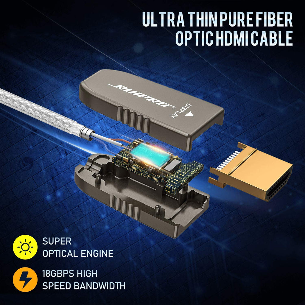 HDMI 2.0b Fiber Optic Cable 20ft 4K 60Hz 18Gbps Pack of 2 D80596