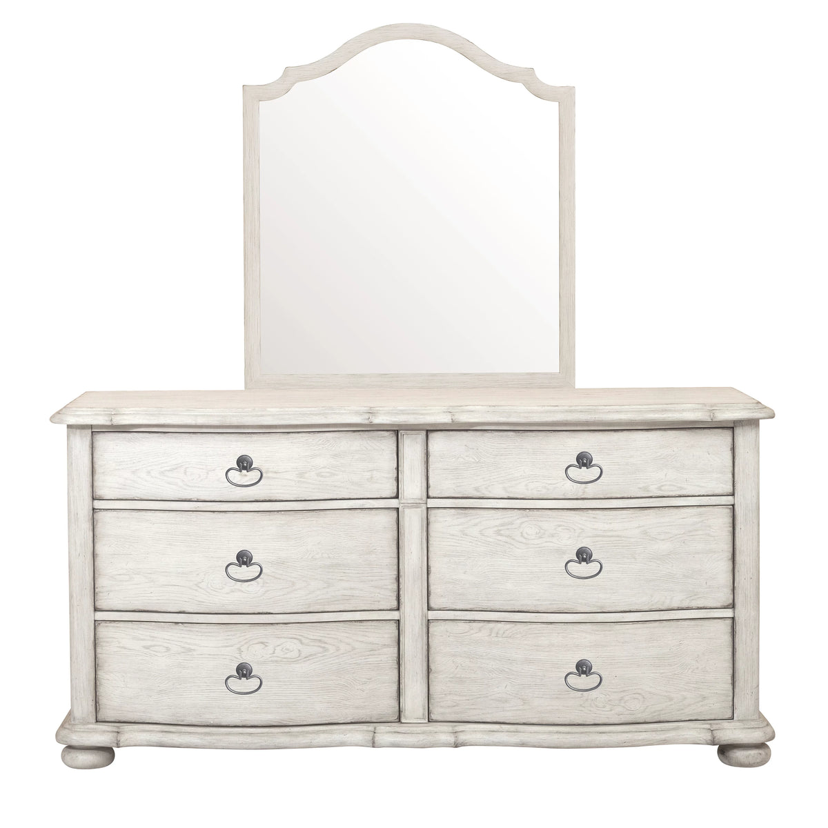 Shaped Wall Mirror in Driftwood White C5234