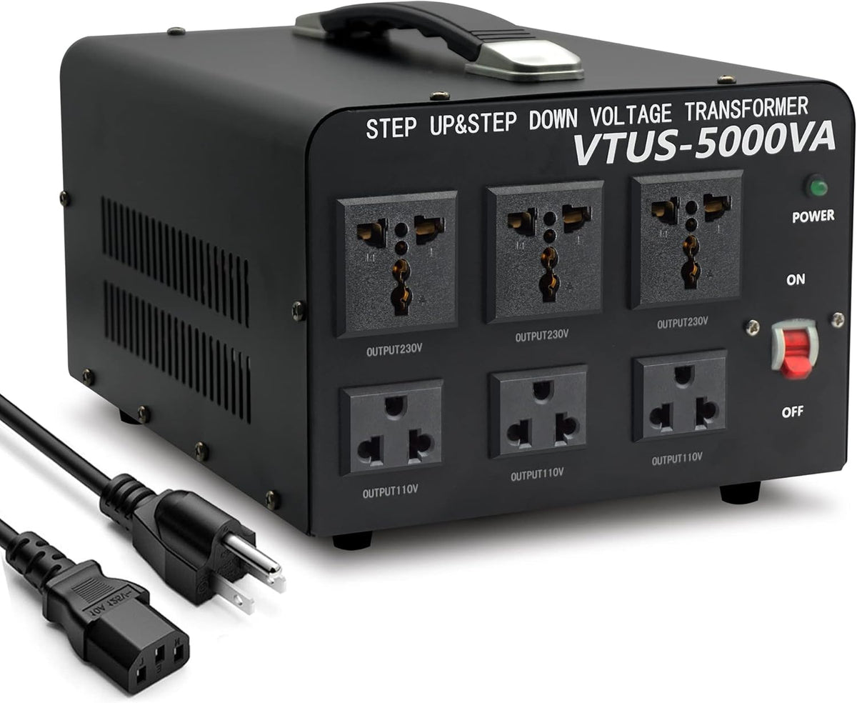 5000 Watt Voltage Converter Transformer with Circuit Breaker Protection G9153