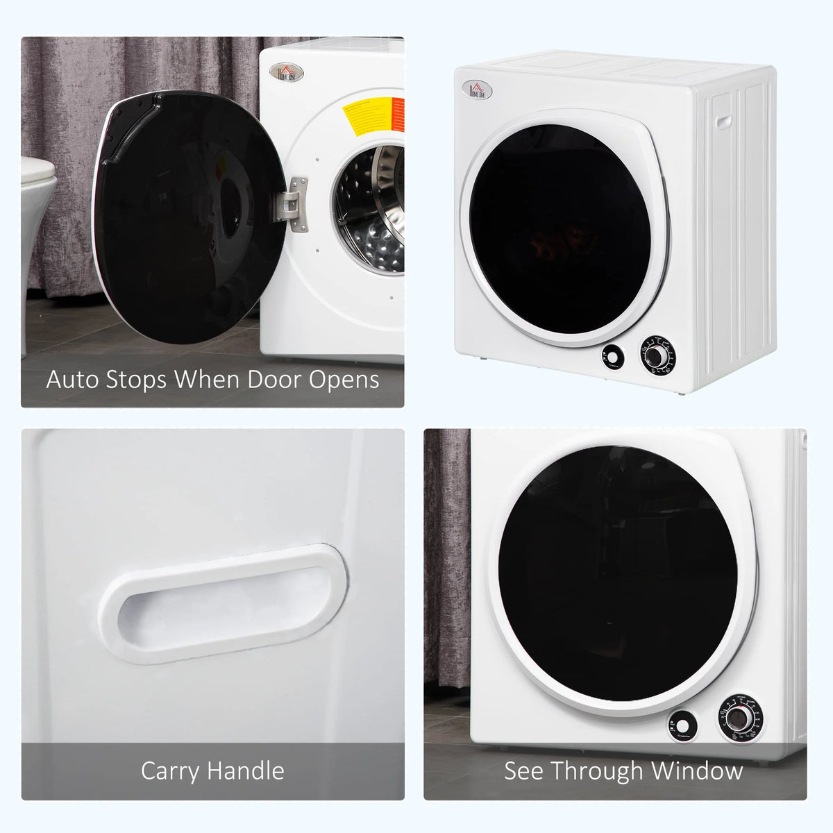 1350W 3.22 Cu. Ft. Portable Clothes Dryer Q8215