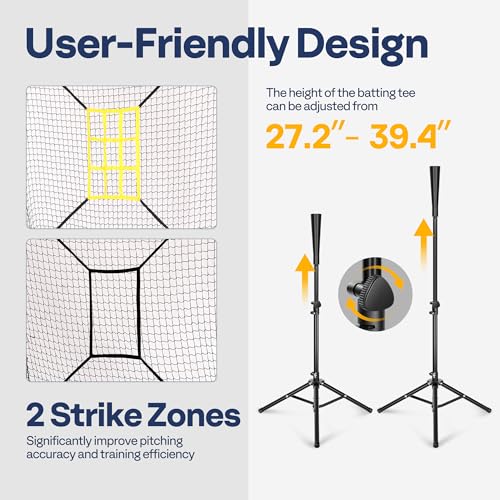 7 x 7 ft Baseball Softball Hitting Net with Carry Bag H7158