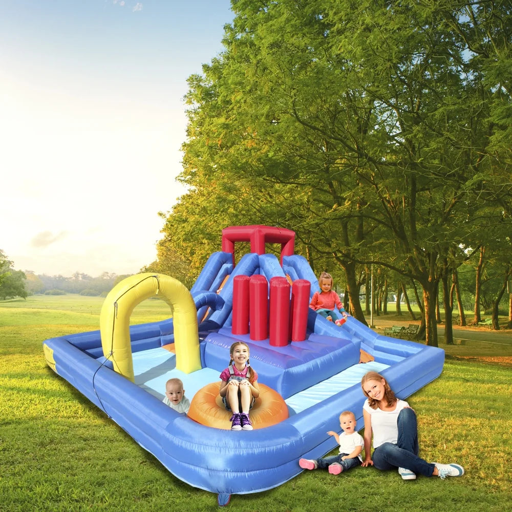 Inflatable Water Slide Bouncy Castle with Pool Area and Climbing Wall O3614