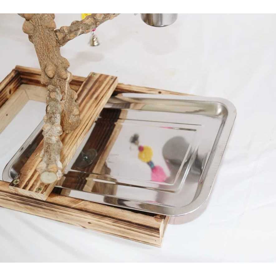 Wood Bird Perch Platform Stand P945431