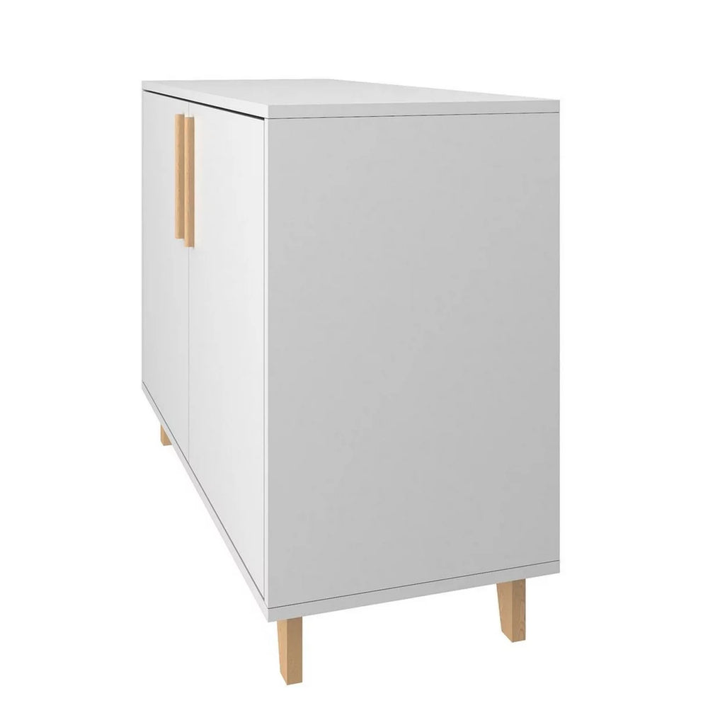White Double Side Cabinet with 2 Shelves D845