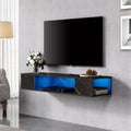Black Floating TV Stand with LED Lights I4747