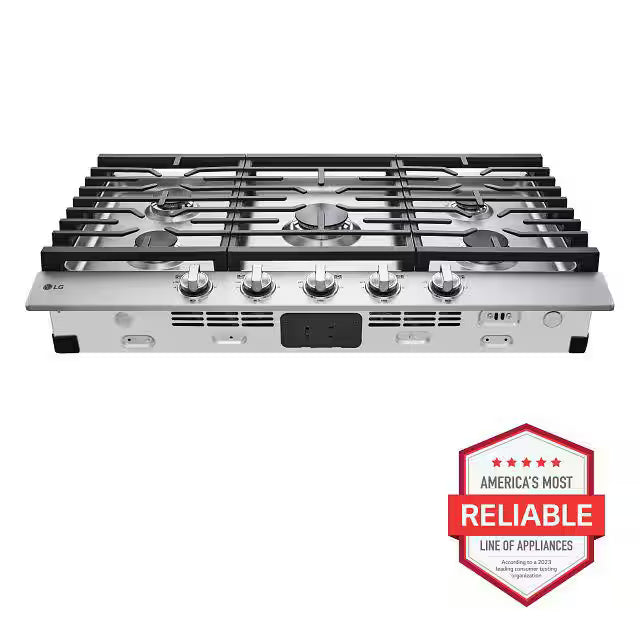 36 in. Stainless Steel Gas Cooktop with 5 Burners Z603633