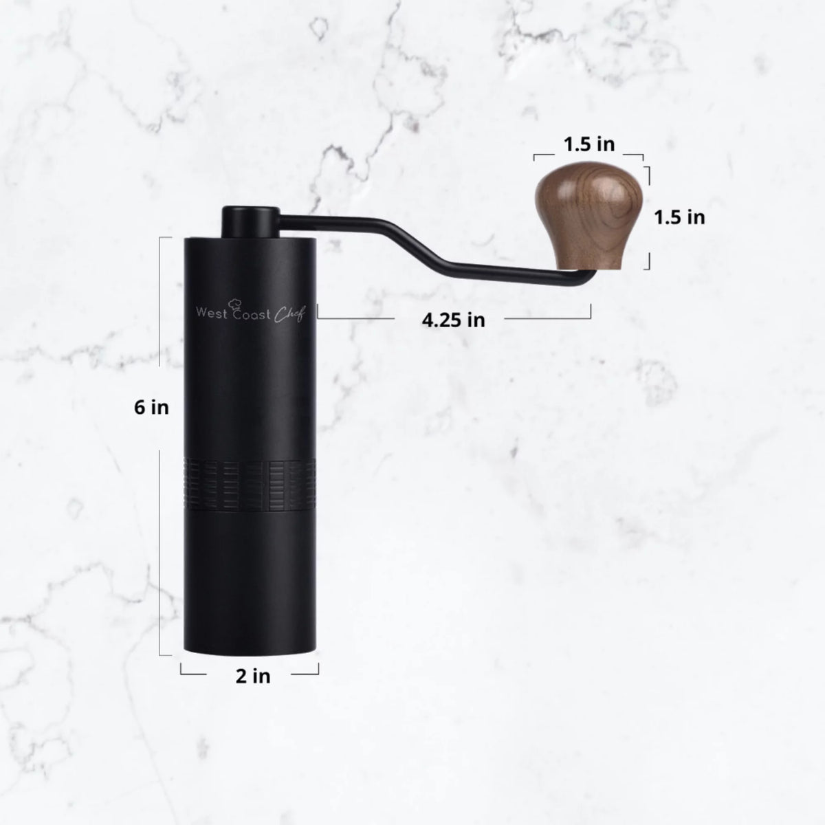 Manual Burr Coffee Grinder with Coarseness Adjustment Dial K657349
