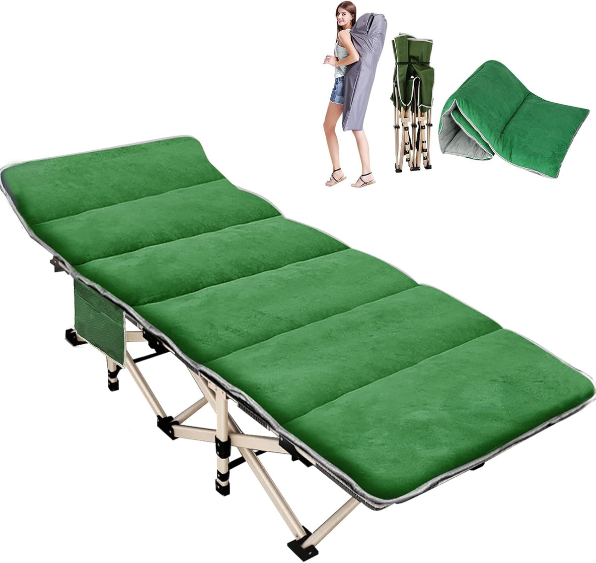 Folding Camping Cot with Carry Bag K894342