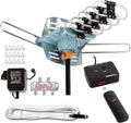 Amplified Digital Outdoor Antenna 150 Miles Range 360 Degree Rotation Z722