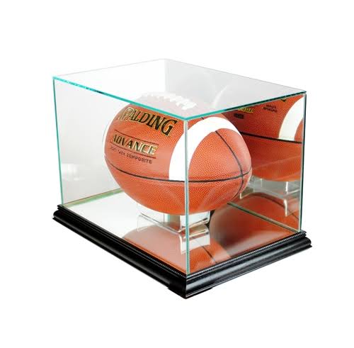 Black Football Glass Display Case F634203