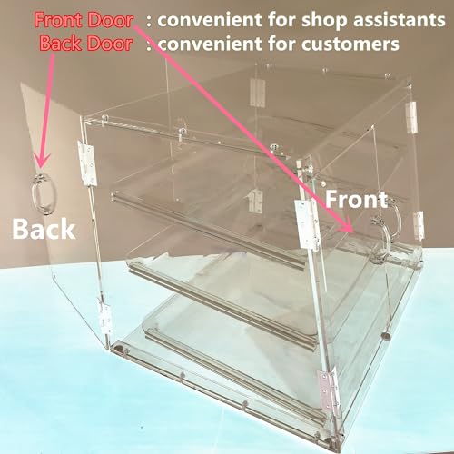 Clear Acrylic 3 Tiers Bakery Display Case M13338