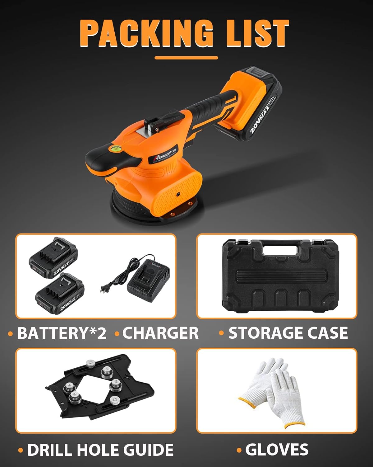 Tile Vibration Machine with Suction Cup and Storage Case J720