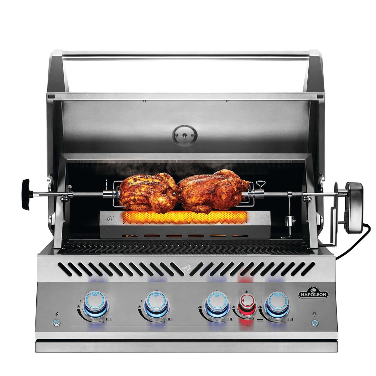 32-Inch Propane Gas Grill with Infrared Rear Burner and Rotisserie Kit Y967