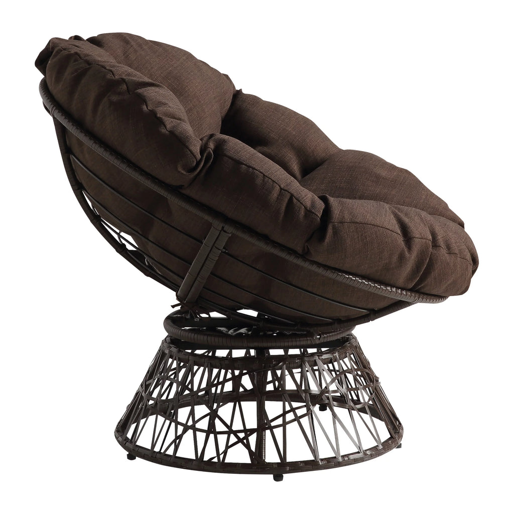 Brown Papasan Chair with Round Cushion M174367
