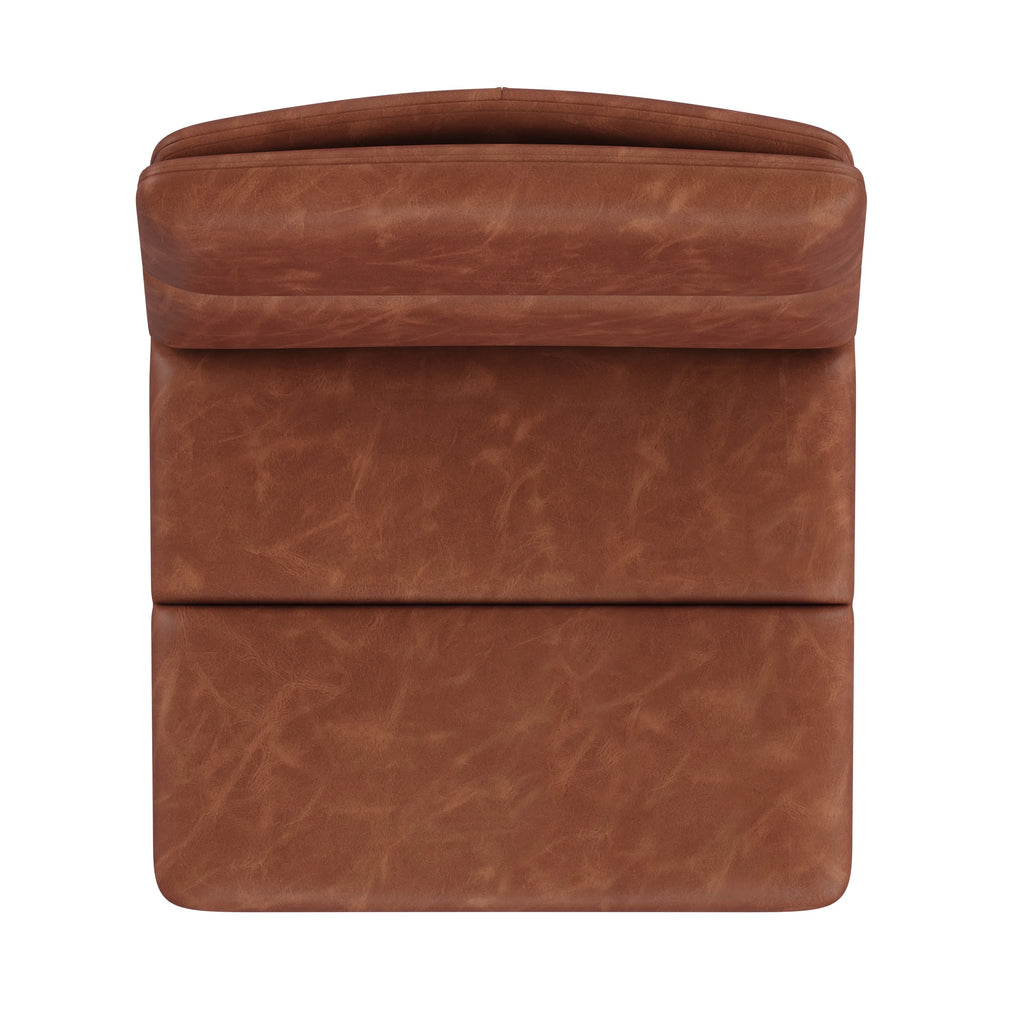Set of Two Faux Leather Swivel Stools with Foam Padding and Matte Black Steel Base S58311