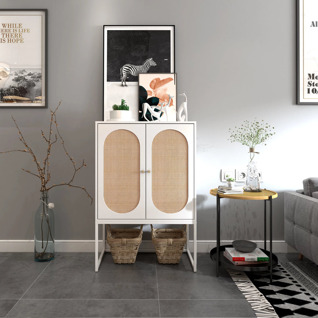 Natural Rattan 2 Door Free Standing Cabinet Z760