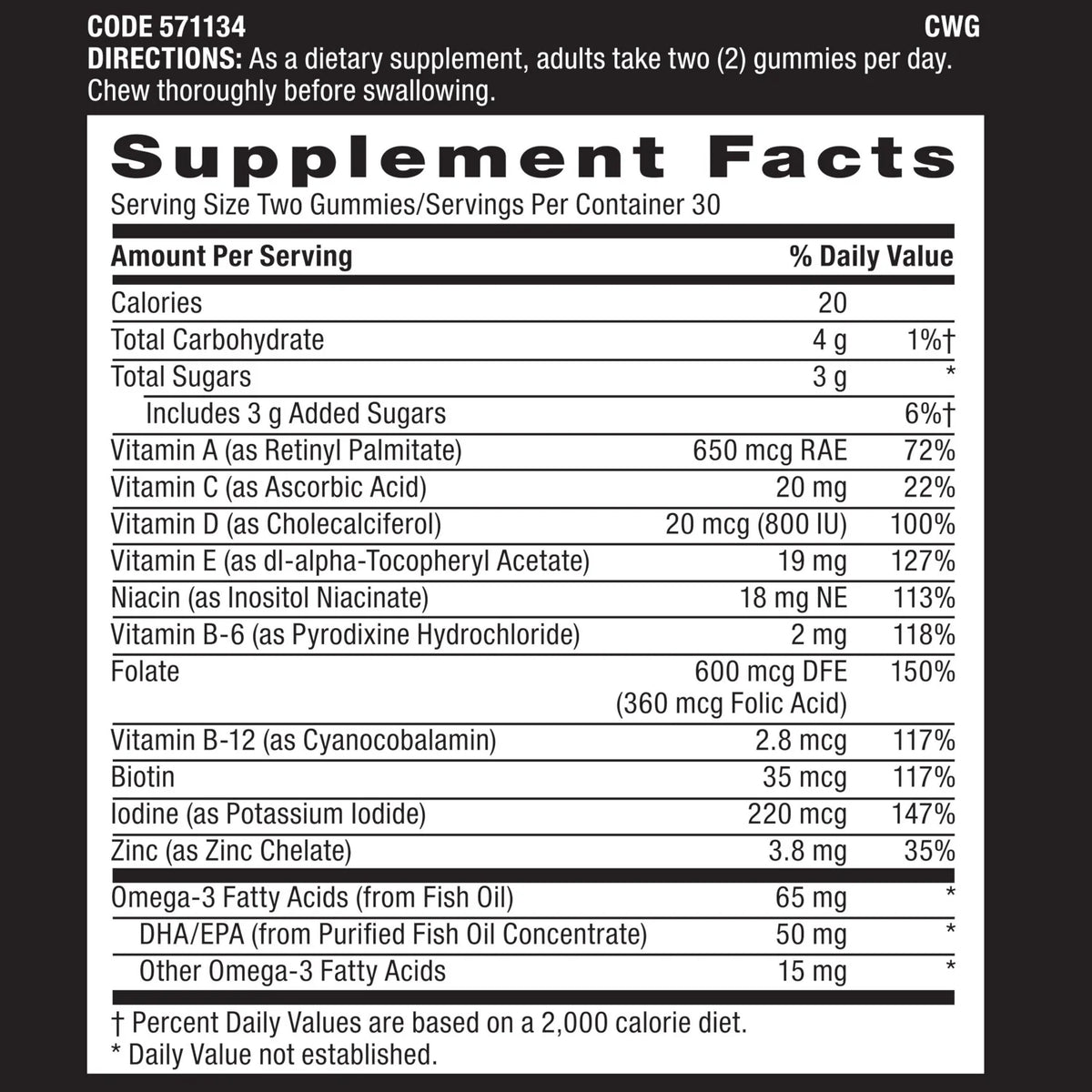 Mega Men Multivitamin + Omega-3 Gummies, 60 Gummies M1254