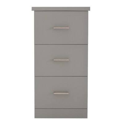 Gray Oak 3-Drawer Vertical Filing Cabinet A455