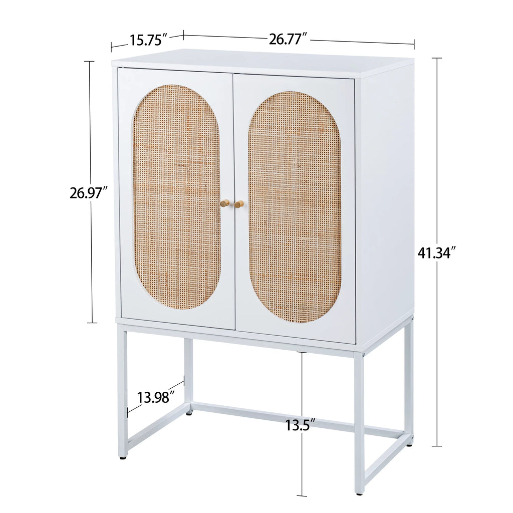 Natural Rattan 2 Door Free Standing Cabinet Z760