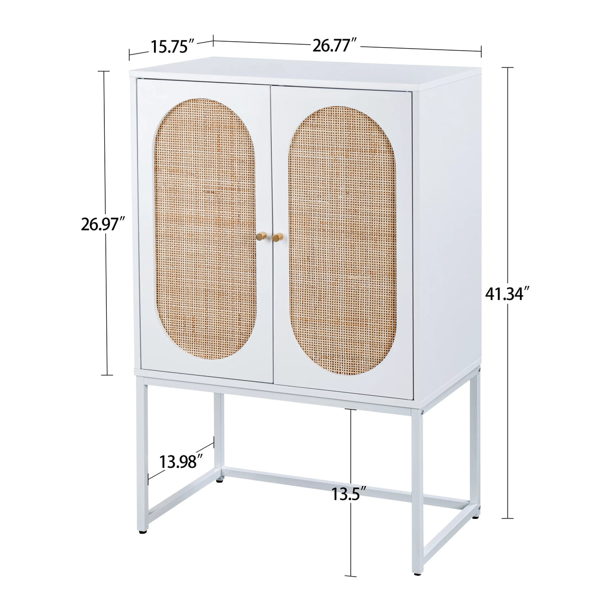 Natural Rattan 2 Door Free Standing Cabinet Z760