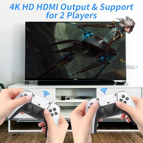 4K HDMI Retro Game Console with 2 Wireless Controllers S38552