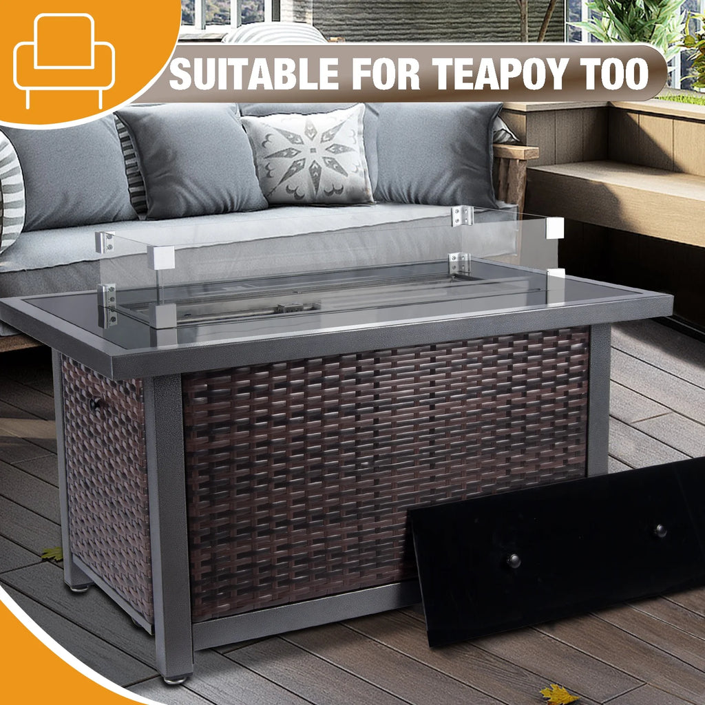 Propane Fire Pit Table with Wind Guard C387316
