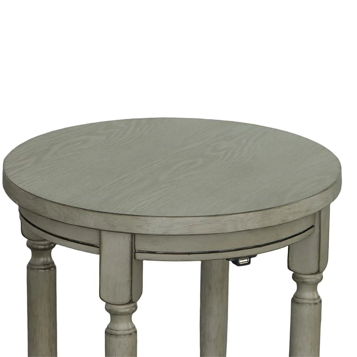 Wood Side Table with USB Port W703692