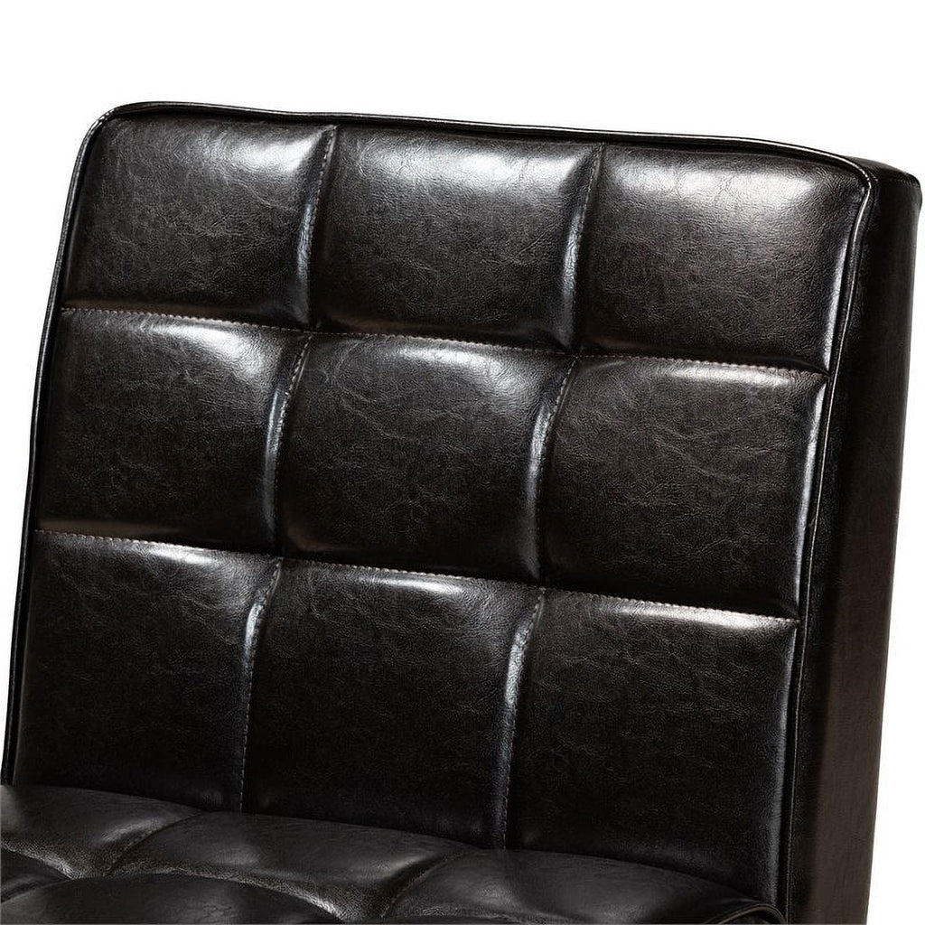 Brown Finished Wood Dining Chair W501